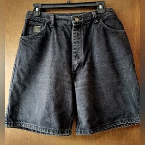 Wrangler black denim shorts